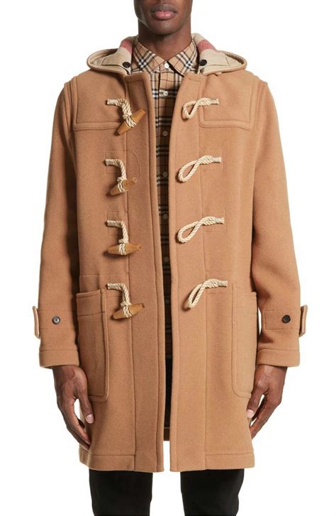 burberry duffle coat mens nordstrom|burberry men's cashmere overcoat.